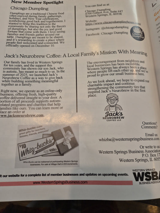 Featured in the Western Springs Tower Times